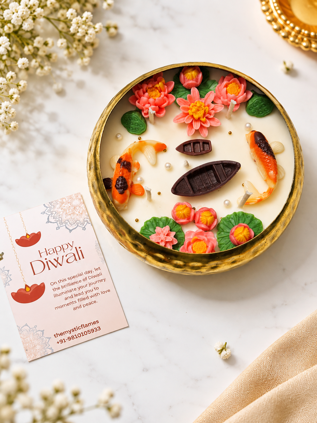 Lotus Koi Pond Candle